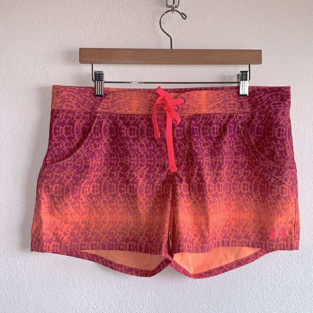 NWT Under Armour Even Keel Heatgear Semi-Fitted Swim Board Shorts Afterglow 12